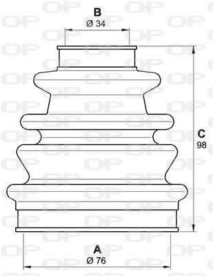 OPEN PARTS Paljekumisarja, vetoakseli SJK7200.00